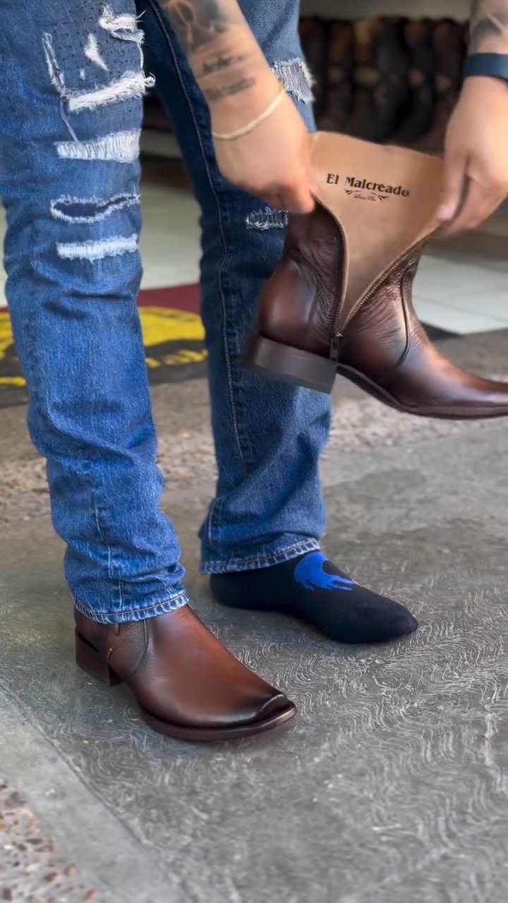 Italian leather handmade cowboy boots