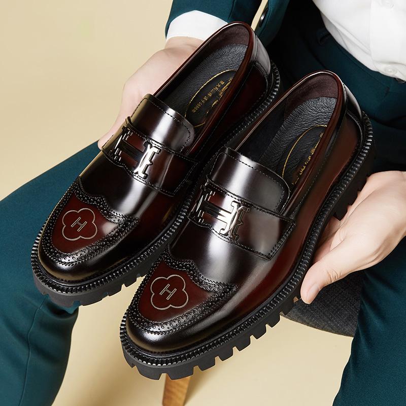 Italian handmade casual leather loafers