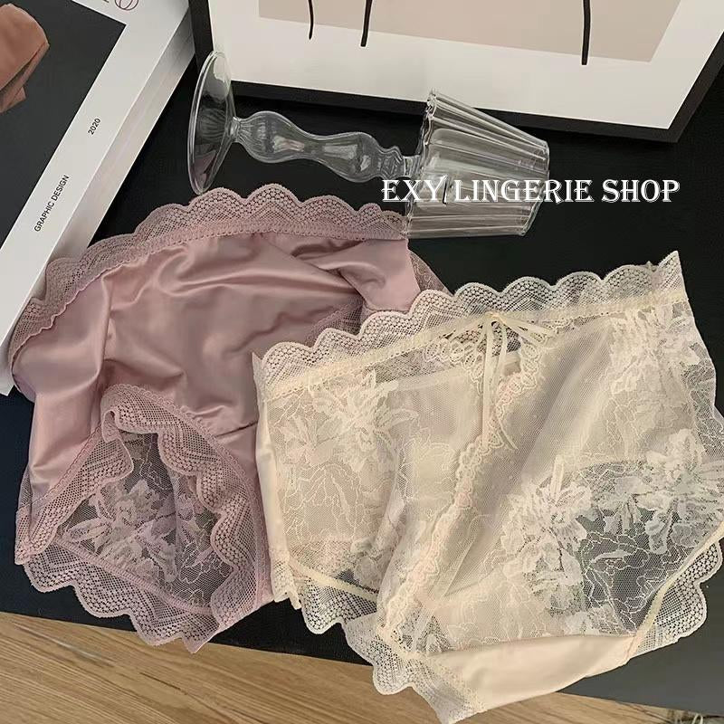 Ladies Sexy Hollow Breathable Mulberry Silk Panties
