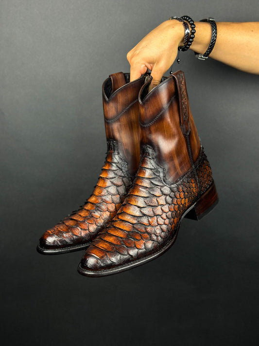 EMMA BROWN PITON BOOTS