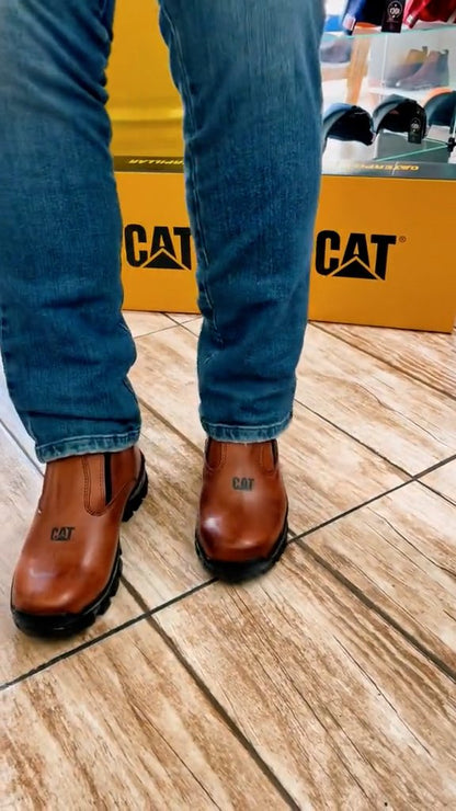 Men's Waterproof Double Zipper Casual Boots - CAT