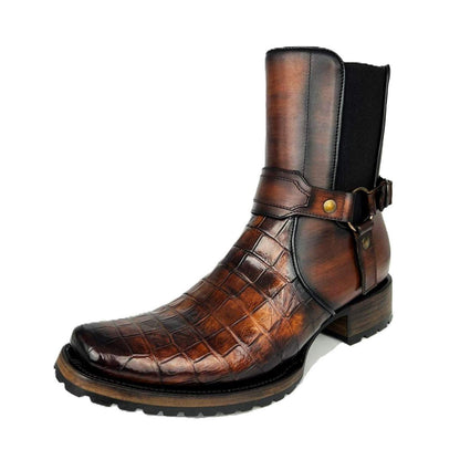 CARLO BROWN COCODRILO BOOTS