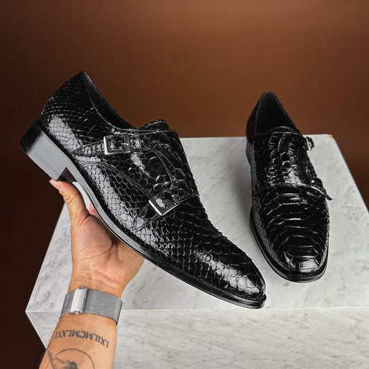 Original python all-match leather shoes