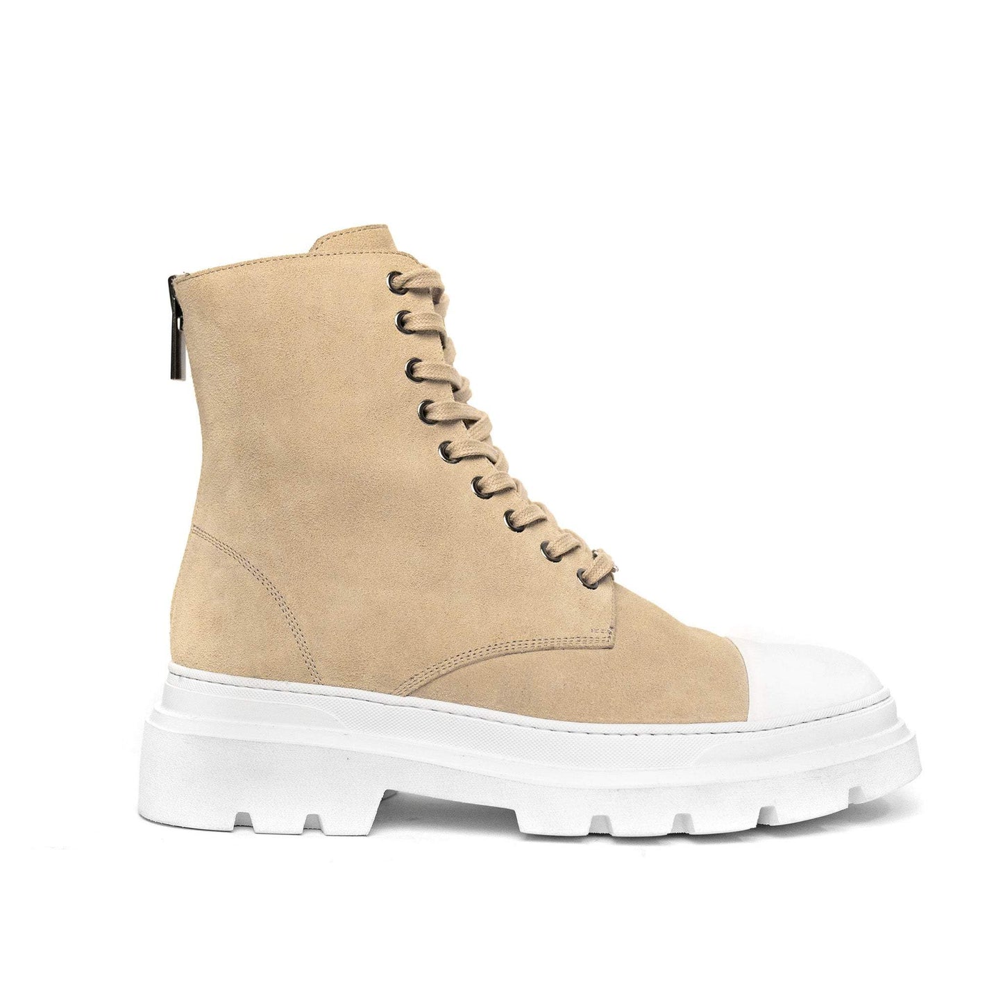 Men's Beige Combat Boots