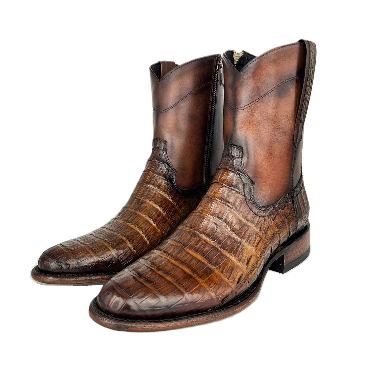 Emma Brown Alligator Boots