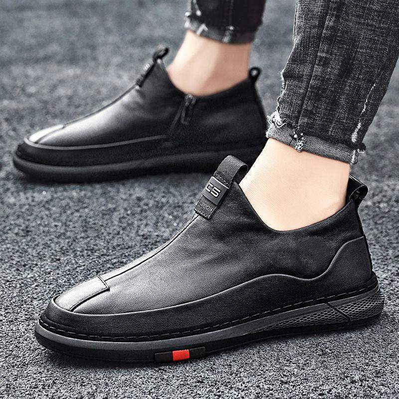 mens summer leather casual boots