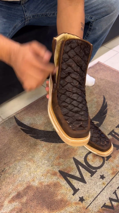 2024 Men's Crocodile Leather Zip Shoes