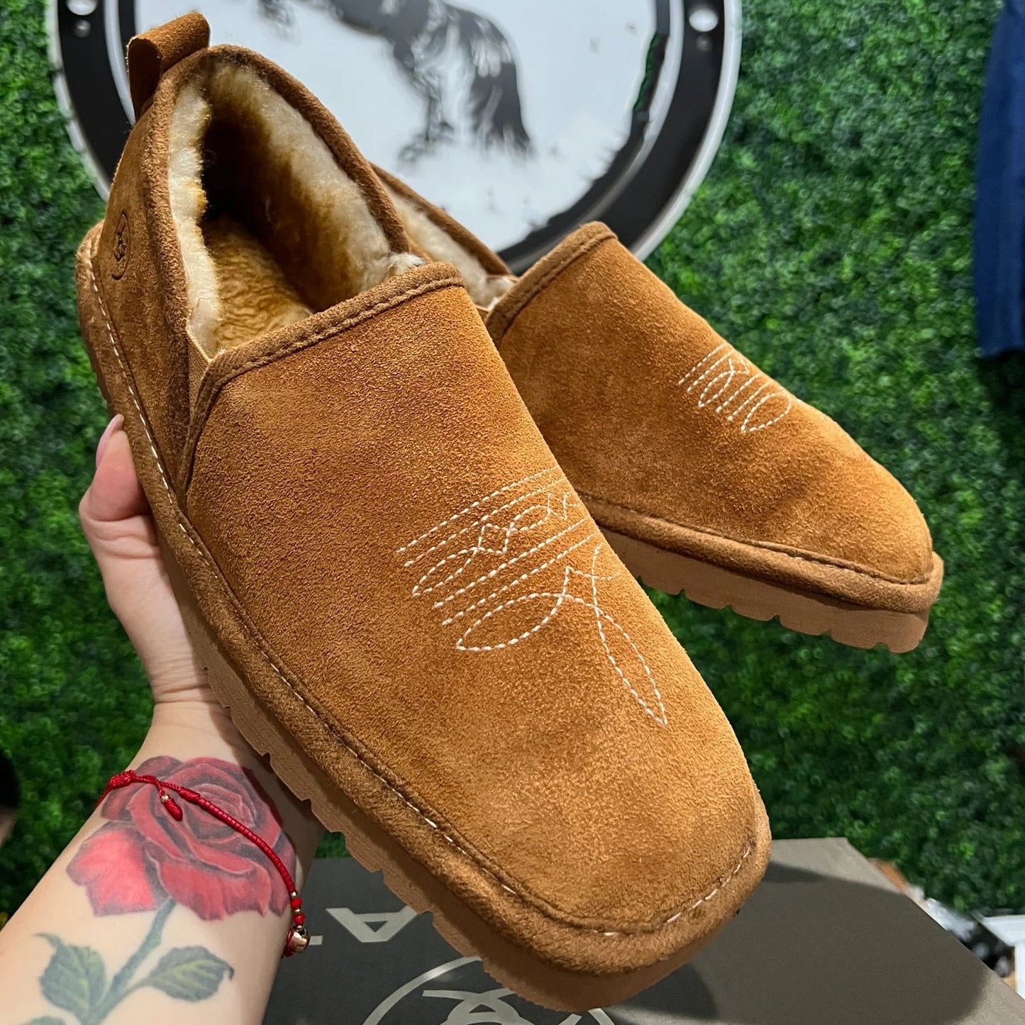 Men's Suede Cowboy Slippers