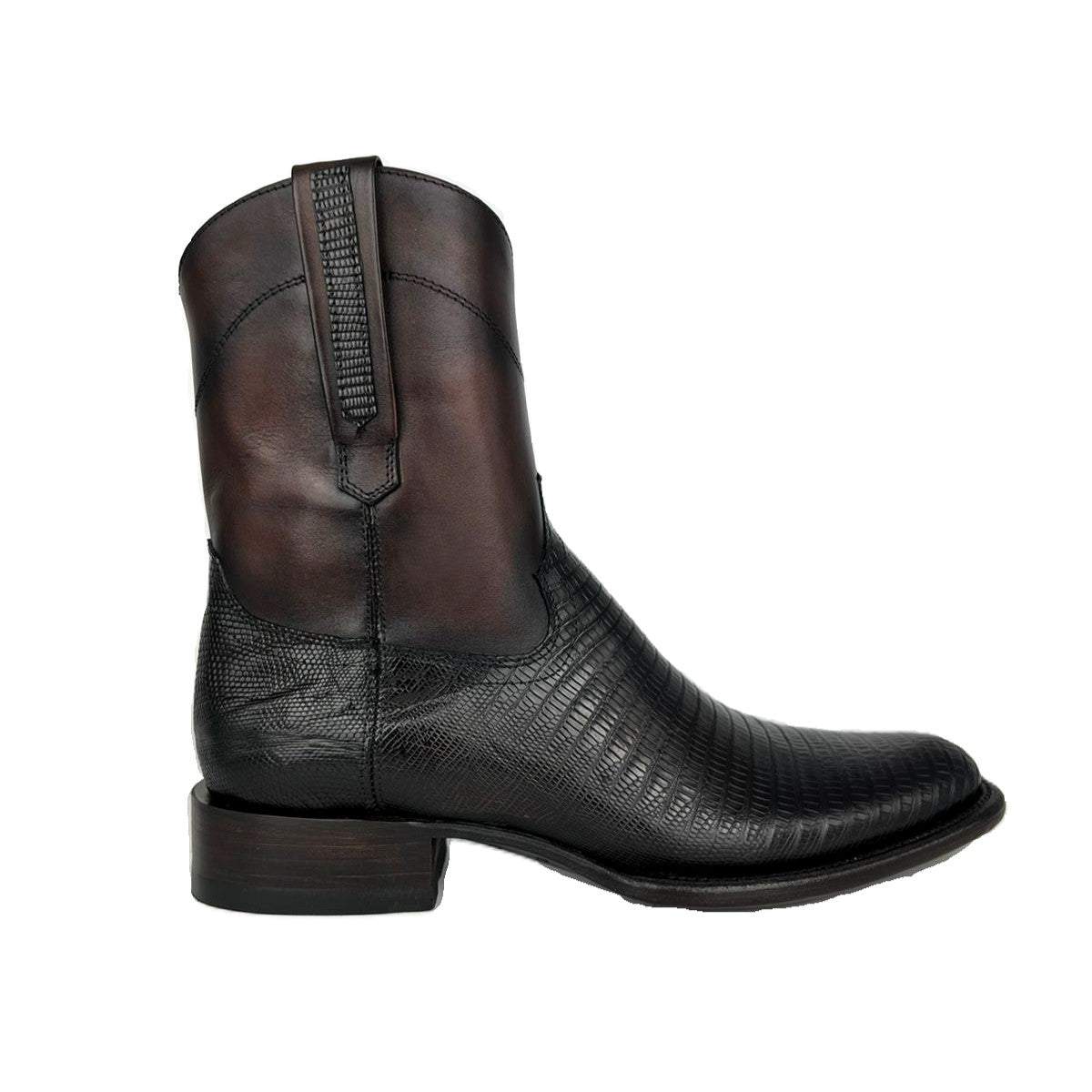 EMMA DARK BROWN LIZARD BOOTS