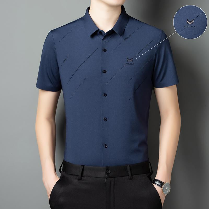 Men's Anti-Wrinkle Ice Silk Shirt