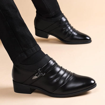 Men's retro business casual leather shoes