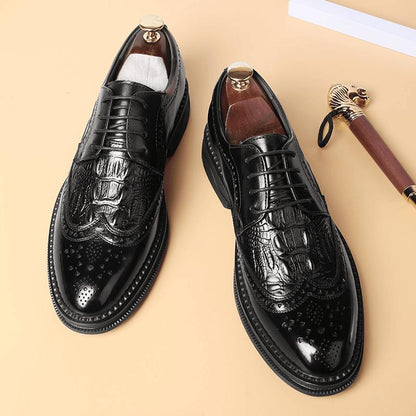 New men's business casual leather shoes