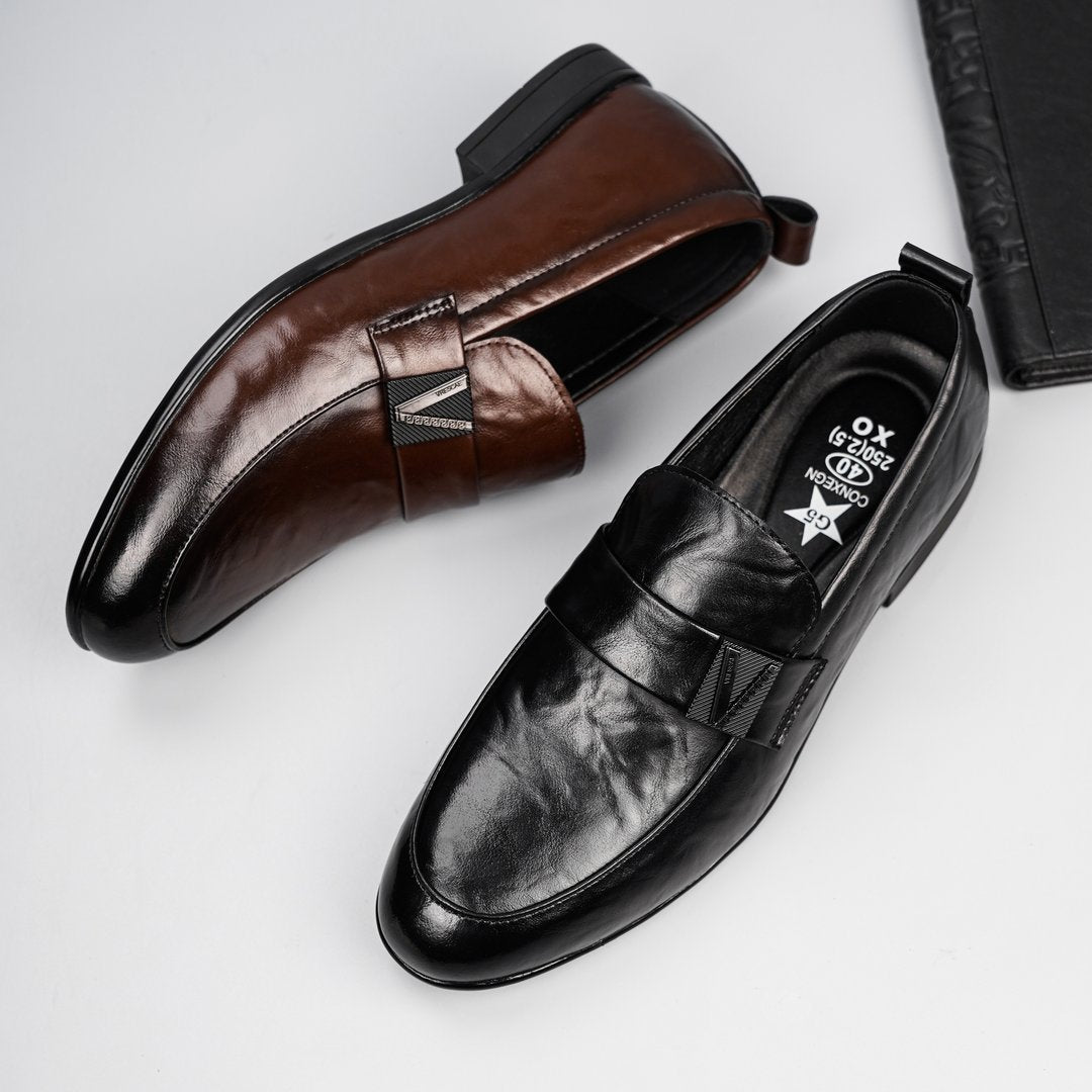 Men's handmade all-match leather shoes