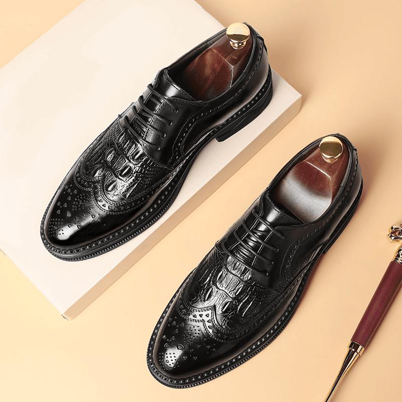 New men's business casual leather shoes