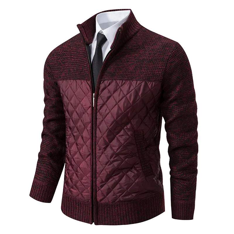 8835 Dapperkick Colorblock Knitted Sweater Jacket – istylemall