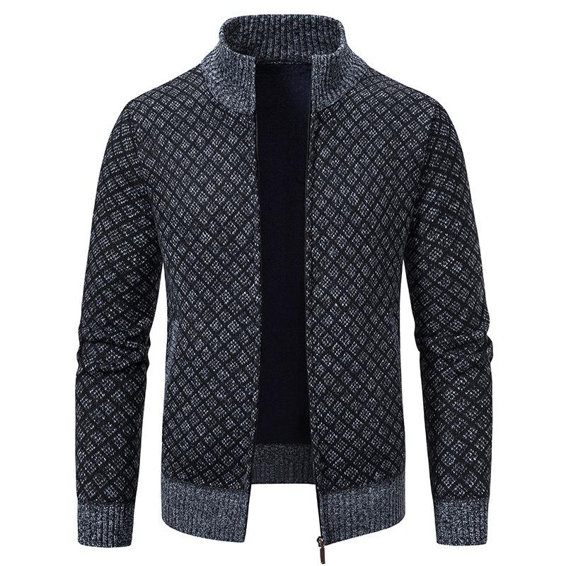 B228 Dapperkick Jacquard Knitted Sweater Jacket