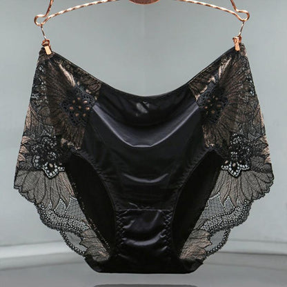 Ladies Embroidered Lace Ice Silk Panties
