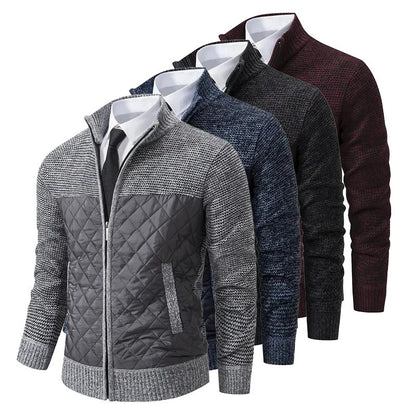 8835 Dapperkick Colorblock Knitted Sweater Jacket